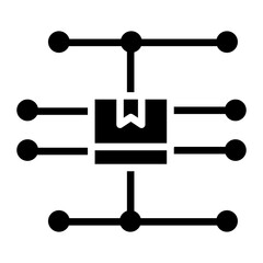 Distribution icon vector image. Can be used for Warehouse.