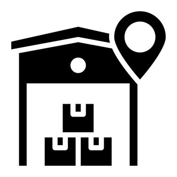 Warehouse Location icon vector image. Can be used for Warehouse.