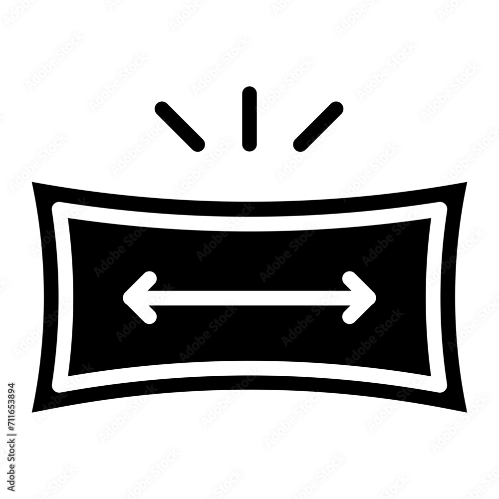Poster fabric stretch icon vector image. can be used for fabric features.