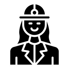 Female Engineer icon vector image. Can be used for Manufacturing.
