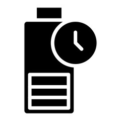 Battery Duration icon vector image. Can be used for Battery and Power.