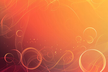 Abstract red background with swirling lines and bubbles