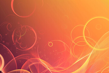Fototapeta na wymiar Warm abstract background with swirling orange and red patterns