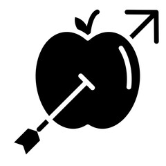 Apple icon vector image. Can be used for Archery.