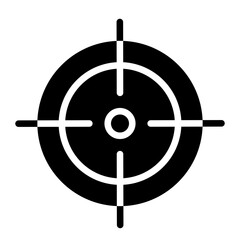 Scope icon vector image. Can be used for Archery.