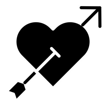 Heart Arrow icon vector image. Can be used for Archery.