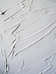 White paint strokes texture. Abstract background. 
