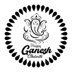 Happy Ganesh Chaturthi festival wishing card