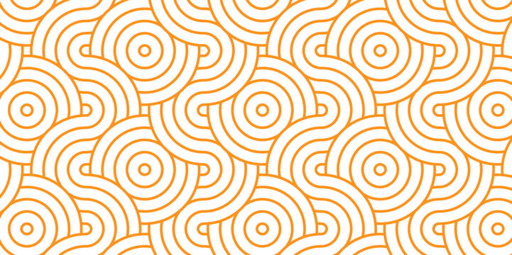 Modern diamond geometric ocean spiral pattern and abstract circle wave line. Brown seamless tile stripe geometric overlapping create retro square line backdrop pattern background. Overlapping Pattern.