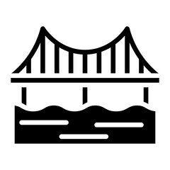 Bridge icon vector image. Can be used for Railway.