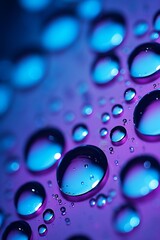 Water Drops Aesthetic. Plastic Surface Macro