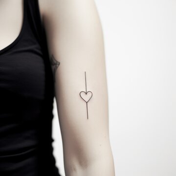 Heart tattoo design. Generative AI