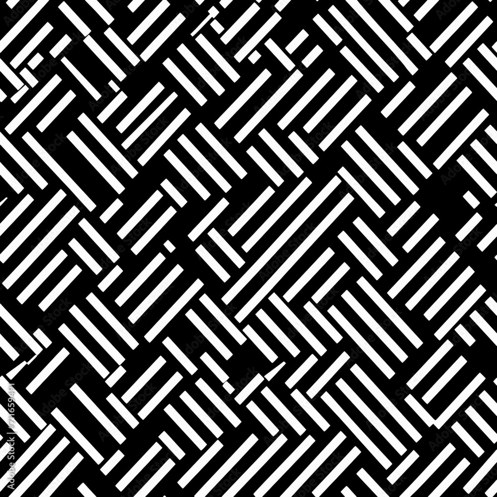Poster seamless abstract geometric pattern with intricate black motifs and elegant design aesthetic