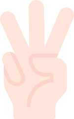 Fototapeta premium Three fingers icon