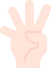 Four finger icon