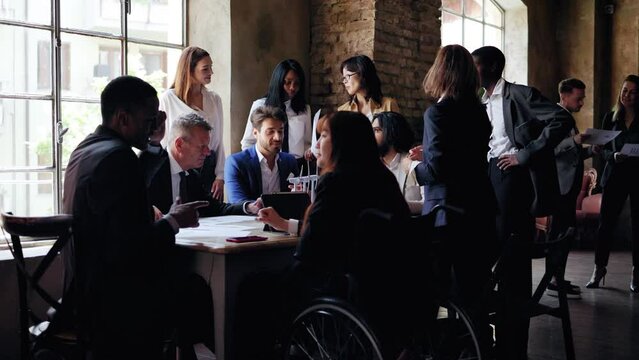 Renewable energy. Business people meeting working on environment and sustainable innovation project