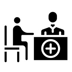 Doctor Consultation icon vector image. Can be used for Nursing.