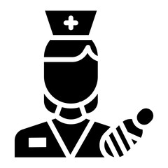 Delivery Nurse Midwife icon vector image. Can be used for Nursing.