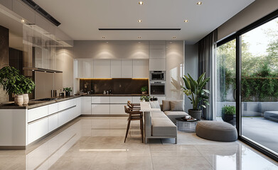 kitchen interior design Contemporary Style Generative AI