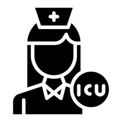 ICU Nurse icon vector image. Can be used for Nursing.