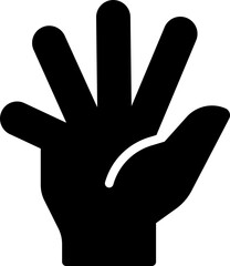 Obraz premium Five finger icon