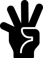 Four finger icon