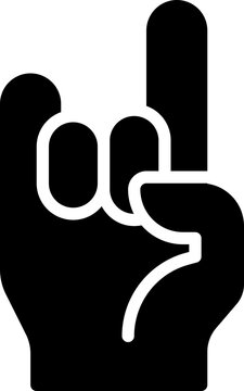 Rock finger icon
