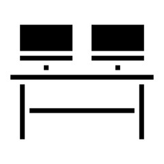 Dual Monitors icon vector image. Can be used for Coworking Space.