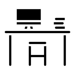 Dedicated Desk icon vector image. Can be used for Coworking Space.