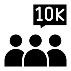 Followers icon vector image. Can be used for Video Blog.