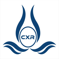 CXR letter water drop icon design with white background in illustrator, CXR Monogram logo design for entrepreneur and business.
