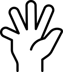 Obraz premium Five finger icon