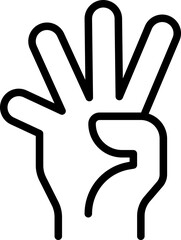 Four finger icon
