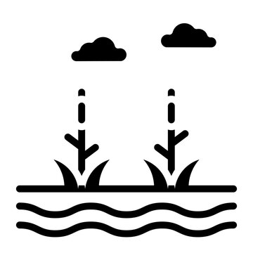 Swamp icon vector image. Can be used for Geography.