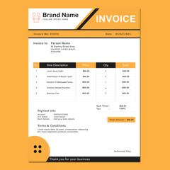 A Custom Invoices Design Vector Templates File