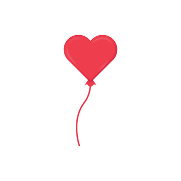 3d icon love balloon red heart 