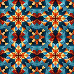 Fototapeta na wymiar Fabric patterns use geometric shapes to form a seamless pattern. Illustrations for wallpaper, pipe fabric, printed fabric.