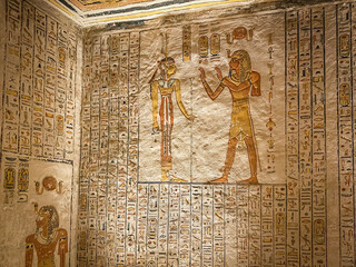 Tomb of Memnon KV9 in the Egyptian Valley of the Kings, in the Theban necropolis, Egypt, Luxor