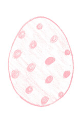 Drawing pink Easter eggs isolated on transparent background.