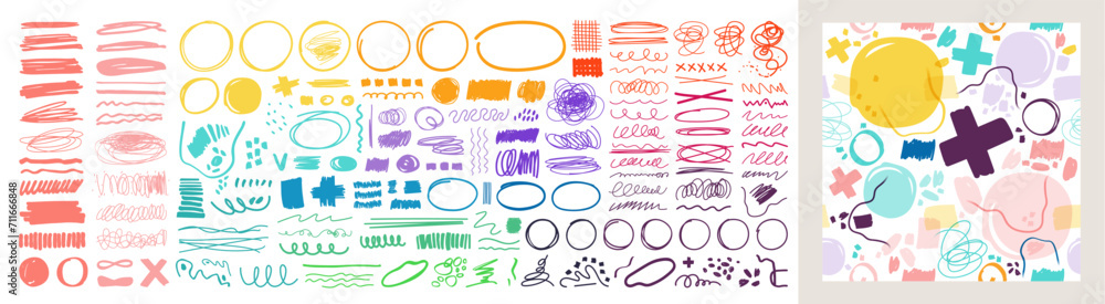 Poster vector paint brush texture strokes. ink splash smear background set. paintbrush color charcoal scrib