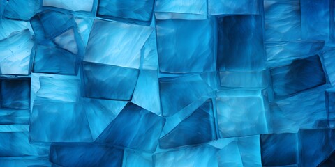 Blue broken glass texture background - obrazy, fototapety, plakaty