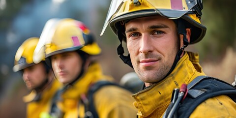 Photograph of Portrait of fireman team