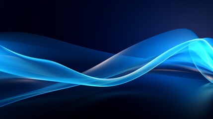 Abstract Blue Silk Fabric Flowing Gracefully Against a Dark Background
