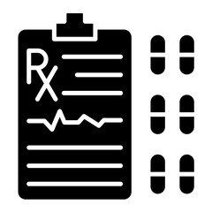 Prescription icon vector image. Can be used for Pharmacy. - obrazy, fototapety, plakaty
