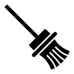 Broom icon vector image. Can be used for Autumn.