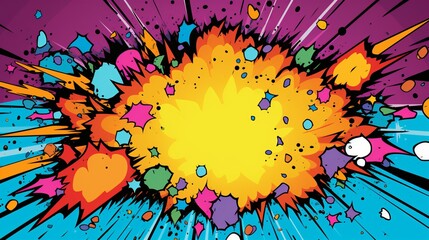 Pop art style abstract background with copy space for text placement in comic art illustration