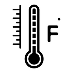 Fahrenheit icon vector image. Can be used for Weather. - obrazy, fototapety, plakaty