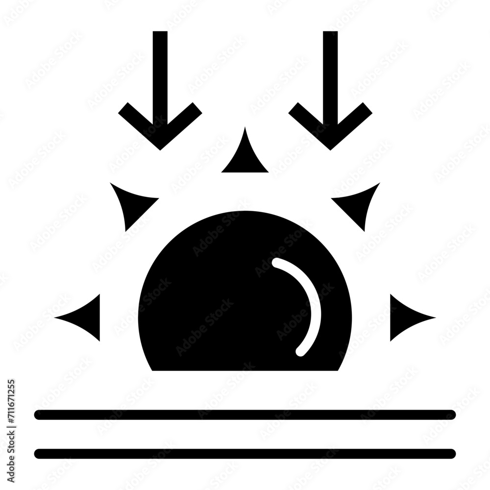 Poster sunset icon vector image. can be used for weather.