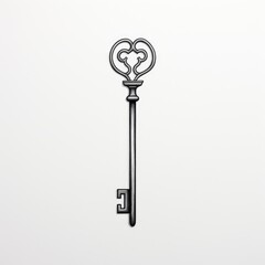 Key tattoo design. Generative AI