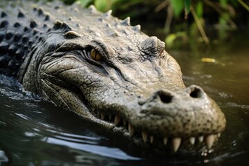 Obraz premium American crocodile in Jardines de la Reina, Cuba